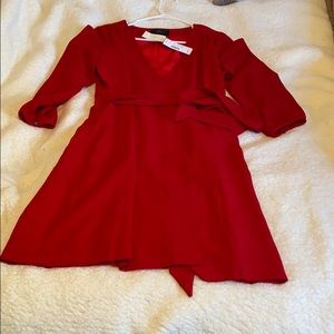 J Crew Wrap Dress Red Size 4
